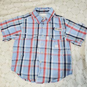 Plaid Columbia PFG Button Up